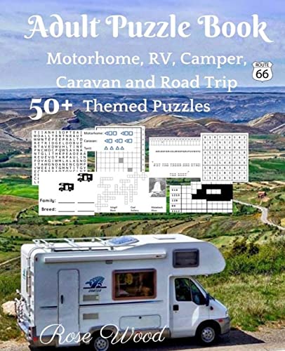 Stock image for Adult Puzzle Book: 50+ Motorhome, RV, Camper, Caravan and Road Trip Themed Puzzles: 1 (Motorhome, RV, Camper, Caravan and Road Trip Puzzles) for sale by WorldofBooks