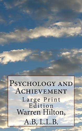 Imagen de archivo de Psychology and Achievement: Large Print Edition a la venta por THE SAINT BOOKSTORE