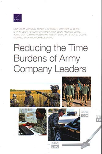 Imagen de archivo de Reducing the Time Burdens of Army Company Leaders a la venta por Chiron Media