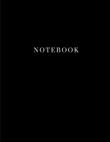 Imagen de archivo de Notebook: Unlined Notebook - Large Blank Journal (8.5 x 11 inches) - 100 pages, Smooth Matte Black Cover a la venta por Big River Books