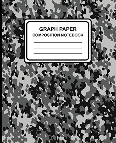 

Graph Paper Composition Notebook: Camouflage (Black) , 7.5" x 9.25", Graph Paper / Grid Notebook, 100 Pages, Professional Binding [Soft Cover ]