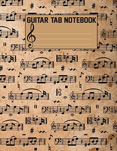 Stock image for Guitar Tab Notebook: Blank Sheet Music For Guitar (Large Print) 108 Pages With Chord Boxes, Staff, TAB and Lyric - Music Manuscript Paper Vol.4: Blank Sheet Music For Guitar for sale by Goodwill