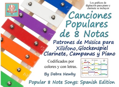 Stock-Bild f�r Canciones Populares de 8 Notas: Patrones de Musica para Xilofono, Glockenspiel, Clarinete, Campanas y Piano: Popular 8 Note Songs Spanish Edition