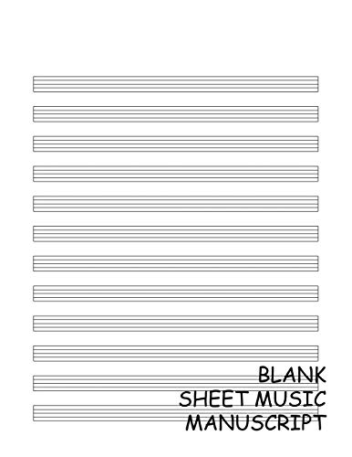 Stock image for Blank Sheet Music Manuscript: Music Sheet, Music Manuscript - Musician's Notebook - Staff Paper - Writing Pad - 12 Lines Per Page - 12 Stave (Letter . Pages - 000 (Blank Sheet Music Manuscripts) [Soft Cover ] for sale by booksXpress