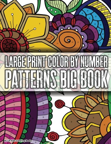 Imagen de archivo de Large Print Color By Number Patterns Big Book (Premium Adult Coloring Books) a la venta por ThriftBooks-Atlanta