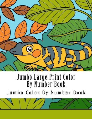 

Jumbo Large Print Color By Number Book: Cats, Fruit, Flowers, Butterflies, Birds & More Animal Easy Designs (Best Colors Numbers Coloring Book)