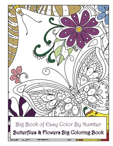 Big Book of Easy Color By Number Butterflies & Flowers Big Coloring Book  (Premium Adult Coloring Books) - Coloring Books, Lilt Kids: 9781979187961 -  AbeBooks