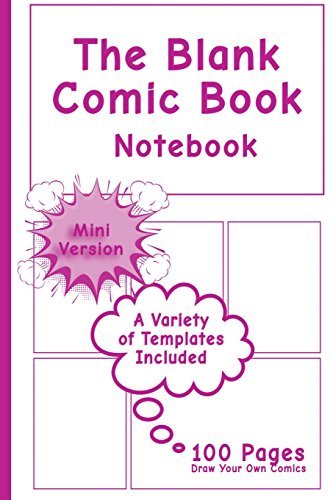 Stock image for Blank Comic Book Notebook - Mini Version: Draw Your Own Comics, Comic Book Notebook / Cartoon sketchbook, Multi-Templates, Purple Power - [Professional Binding] [Soft Cover ] for sale by booksXpress