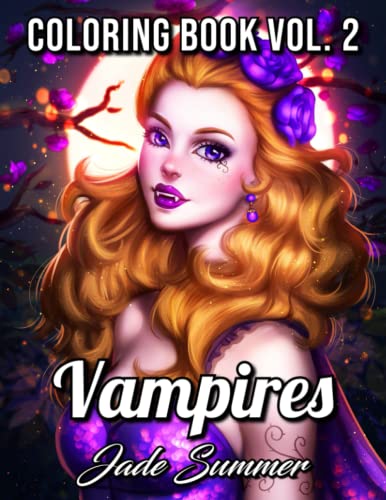 Vampires: An Adult Coloring Book with Sexy Vampire Women, Dark Fantasy ...
