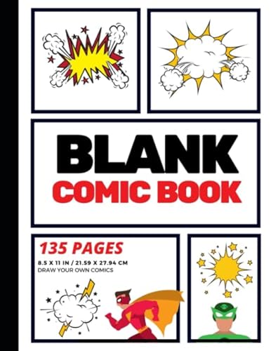 Blank Comic Book: Create Your Own Comic Strip, Blank Comic Panels, 135  Pages, Red (Large, 8.5 x 11 in.) (Action Comics) - Lightning, Arnie:  9781979466974 - AbeBooks