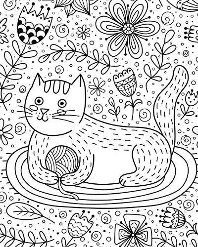 9781979559966: Journal Notebook Cute Cat in Flowers Pattern 2: 172 Lined Numbered Pages With 3 Index Pages For Easy Organization in Large 8 x 10 Size For Journaling, Writing, Planning or Doodling. : Volume 33