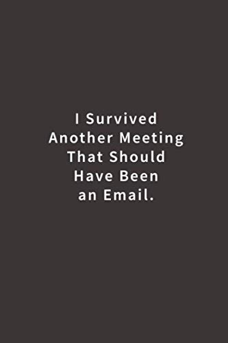 9781979616713: I Survived Another Meeting That Should Have Been An Email.: Lined notebook