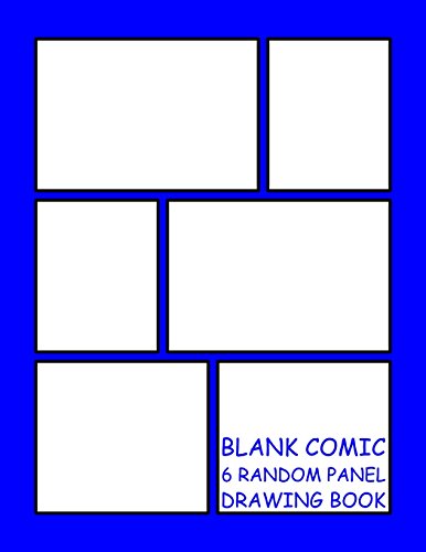 Stock image for Blank Comic Drawing Book - 6 Random Panels: Blue - 6 Random Panels per Page - 600 Panels - Great Quality (Letter size 8.5 x 11 Inches) 100 Pages - 003 (Random Comic Book) (Volume 3) [Soft Cover ] for sale by booksXpress