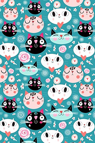 9781979781862: Journal Notebook Funny Cats Pattern: 110 Page Plain Blank Journal For Drawing, Writing, Doodling In Portable 6 x 9 Size.: Volume 9 (Noteworthy Series Unlined)