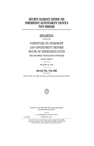 Beispielbild fr Security clearance reform : the Performance Accountability Council?s path forward zum Verkauf von Lucky's Textbooks