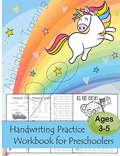 9781979859431: Alphabet Tracing Handwriting Practice Workbook for preschoolers Ages 3-5: Kid's Educational Activity Books Back to school: Animal Coloring & Alphabet tracing paper & Track these Line