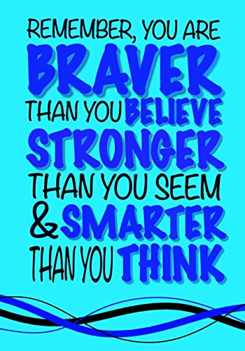 Beispielbild fr Braver Than You Believe, Smarter Than You Think; (Inspirational Kids Journal) : Thoughtful Notebook Journal for Boys or Girls; Mindfulness Quote Journal for Kids with Both Lined and Blank Journal Pages zum Verkauf von Better World Books