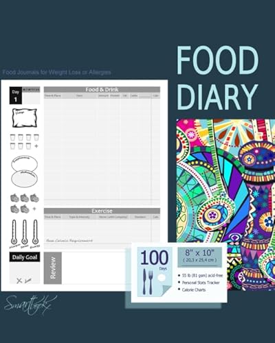 Beispielbild fr Food Diary: Journal and Planner to log Diet, with a Calorie Counter (A soft covered large notebook with 100 spacious daily record pages and more from . (Food Journals for Weight Loss or Allergies) zum Verkauf von SecondSale