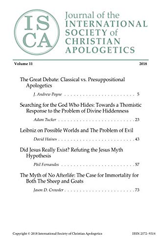 9781980933878: Journal of the INTERNATIONAL SOCIETY of CHRISTIAN APOLOGETICS: Volume 11, 2018