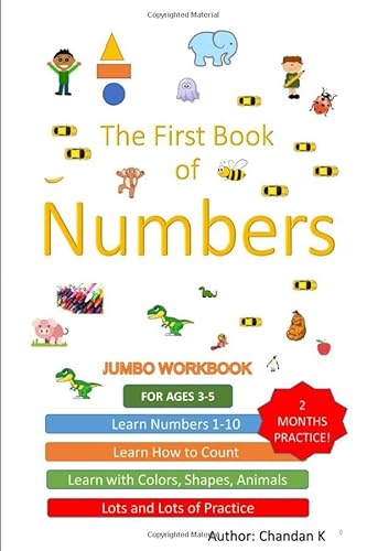 Stock image for The First Book of Numbers: Jumbo Workbook: Jumbo Workbook: Learn numbers 1-10 for Pre K using fun filled activities and props for sale by Revaluation Books