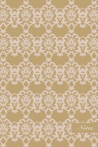 Stock image for Notes: 6"x9" Unruled Blank Notebook Victorian Style Brown Wallpaper Pattern Cover. Matte Softcover Note Book Journal [Soft Cover ] for sale by booksXpress