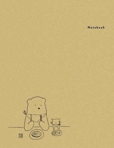 Stock image for Notebook: Dinner - Bimumonji's Minimal Design Unlined Notebook - Large (8.5 x 11 inches) - 110 Pages (Blank book, blank recipe book, blank journal, . (Minimal Design Notebooks - Cat and Bear) for sale by Ergodebooks