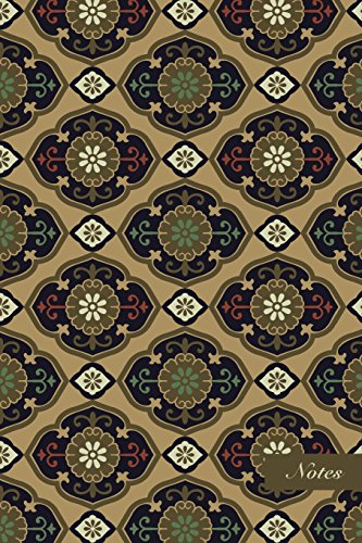 Stock image for Notes: 6"x9" Unruled Blank Notebook Oriental Curve Cross Round Flower Wallpaper Seamless Pattern Cover. Matte Softcover Note Book Journal [Soft Cover ] for sale by booksXpress