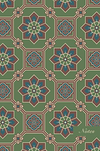 Stock image for Notes: 6"x9" Unruled Blank Notebook Asian Chinese Traditional Octagon Cross Frame Flower Wallpaper Seamless Pattern Cover. Matte Softcover Note Book Journal [Soft Cover ] for sale by booksXpress