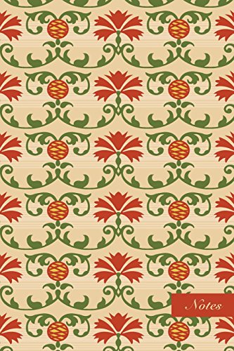 Stock image for Notes: 6"x9" Unruled Blank Notebook Retro Flower Leaf Vine Cross Wallpaper Seamless Pattern Cover. Matte Softcover Note Book Journal [Soft Cover ] for sale by booksXpress