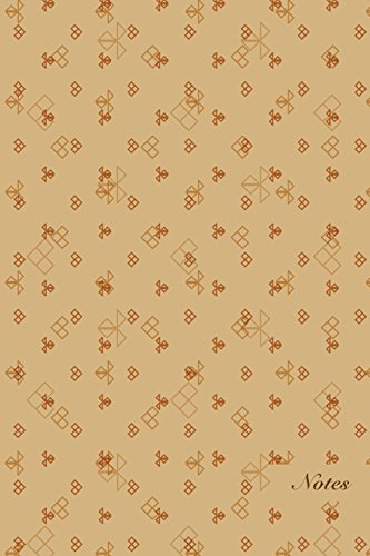Stock image for Notes: 6"x9" Blank Lined Page Notebook Vintage Victorian Brown Geometry Wallpaper Seamless Pattern Cover. Matte Softcover Ruled Note Book Journal [Soft Cover ] for sale by booksXpress