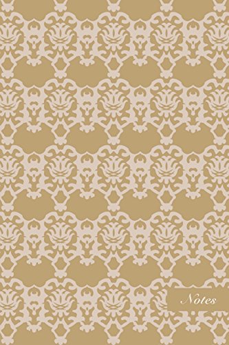 Stock image for Notes: 6"x9" Blank Lined Page Notebook Retro Brown Botanic Garden Victorian Wallpaper Seamless Pattern Cover. Matte Softcover Ruled Note Book Journal [Soft Cover ] for sale by booksXpress