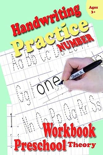 Stock image for Handwriting Practice Theory: Beginning Number Education Teaching Preschool Workbook Activity Books Leaning Preparing A B C Number 1To25 for sale by THE SAINT BOOKSTORE