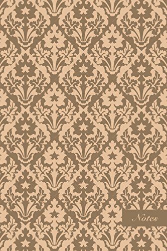 Stock image for Notes: 6"x9" Unruled Blank Notebook Victorian Brown Botanic Garden Leaf Flower Plant Wallpaper Seamless Pattern Cover. Matte Softcover Note Book Journal [Soft Cover ] for sale by booksXpress