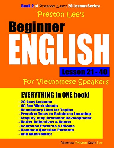 9781981789894: Preston Lee's Beginner English Lesson 21 - 40 For Vietnamese Speakers