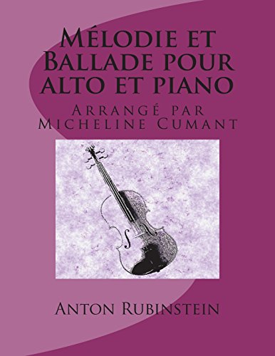 Imagen de archivo de Melodie et Ballade pour alto et piano (French Edition) [Soft Cover ] a la venta por booksXpress