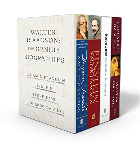 Imagen de archivo de Walter Isaacson: The Genius Biographies: Benjamin Franklin Einstein Steve Jobs and Leonardo da Vinci a la venta por Goldbridge Trading