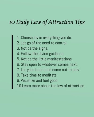 Stock image for 10 daily law of attraction tips: Positive Self-Affirmations notebook Journal 8 x 10 inches: Volume 4 (Positive Self Affirmation Books Notebook Journal Series) for sale by Revaluation Books