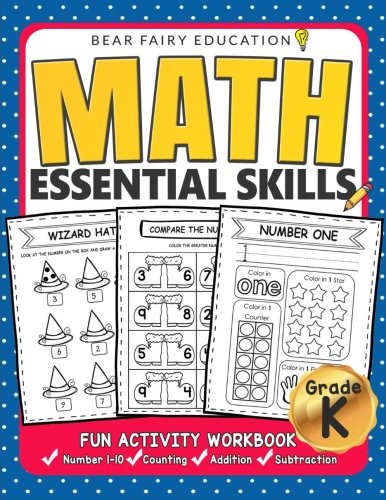 Stock image for Math Essential Skills for Kindergarten, Activity Workbook for Kids, Math Workbooks: Addition, Subtraction, Counting for sale by Revaluation Books
