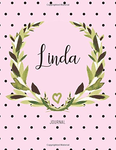 Beispielbild fr Linda Journal: Personalized Name Journal Notebook For Women To Write In, Watercolor Leaves And Polka Dot (Gift Journal) zum Verkauf von Buchpark