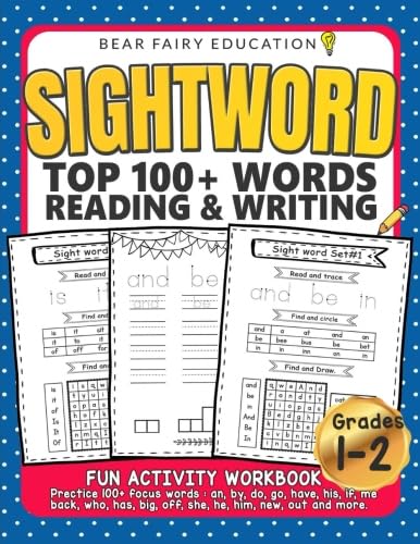 Stock image for Sightword Top 100+ Words Reading Writing, 1st 2nd Grade Activity Workbook: 1st Grade Writing Book, 1st Grade Spelling Book (Education Workbook) for sale by Goodwill of Colorado