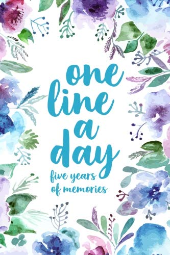 Beispielbild fr One Line A Day: Five Years of Memories, Floral Watercolor, 6x9 Diary, Dated and Lined Book zum Verkauf von SecondSale