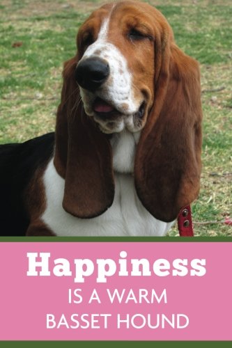 Imagen de archivo de Happiness Is A Warm Basset Hound (6x9 Journal): Dog Pink Green, Lightly Lined, 120 Pages, Perfect for Notes, Journaling, Mother s Day and Christmas a la venta por Revaluation Books