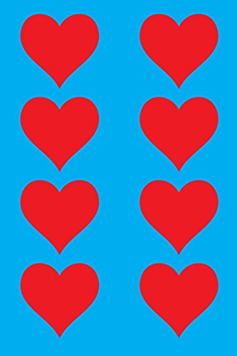 Imagen de archivo de 100 Page Unlined Notebook - Red Hearts on Cyan: Unruled; Blank White Paper; 6" x 9"; 15.2 cm x 22.9 cm; 50 Sheets; Page Numbers; Table of Contents; Diary; Journal; Glossy Cover; Love; Luv [Soft Cover ] a la venta por booksXpress