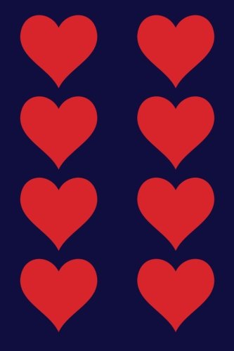 Beispielbild fr 100 Page Unlined Notebook - Red Hearts on Navy Blue: Unruled; Blank White Paper; 6" x 9"; 15.2 cm x 22.9 cm; 50 Sheets; Page Numbers; Table of Contents; Diary; Journal; Glossy Cover; Love; Luv [Soft Cover ] zum Verkauf von booksXpress