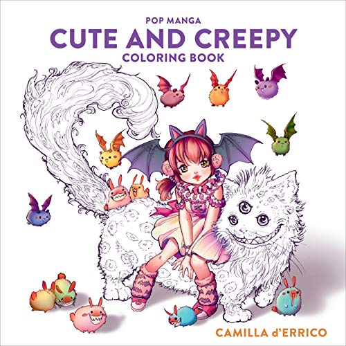 9781984858498: Pop Manga Cute and Creepy Coloring Book