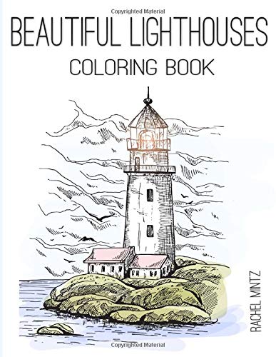 9781985096165: Beautiful Lighthouses - Coloring Book: Collection of Hand Drawn Seaside Landscape Sketches for Adults
