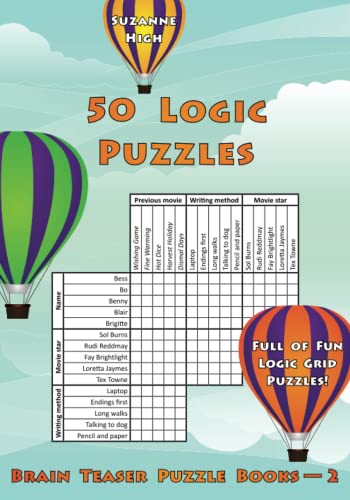 9781985261303: 50 Logic Puzzles: Full of Fun Logic Grid Puzzles! (Brain Teaser Puzzle Books)