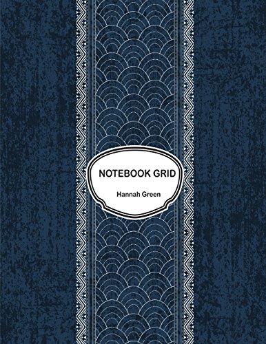 9781985564442: Notebook grid: Sashiko indigo dye: Notebook Journal Diary, 110 pages, 8.5" x 11"