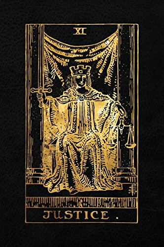 Stock image for Justice: 120 College Ruled Lined Pages, Justice Tarot Card Notebook - Black and Gold - Journal, Diary, Sketchbook (Tarot Card Notebooks) for sale by SecondSale
