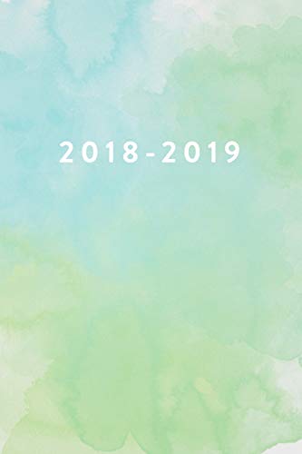 Stock image for 2018-2019: Daily Monthly & Weekly Academic Student Planner | 2018-2019: Green Watercolor, August 2018 - July 2019, 6 x 9 (Academic Student Planner . Women, Teenagers, Girls, Students & Teachers) [Soft Cover ] for sale by booksXpress